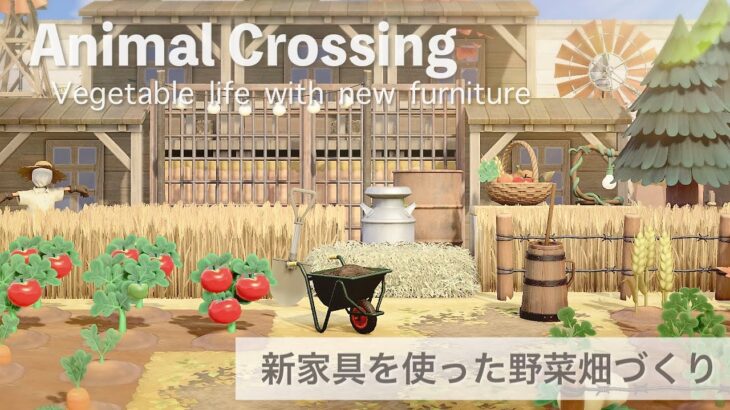 【あつ森】新家具を使って作る風車の回る田舎町の野菜畑 // Animal Crossing New Horizons