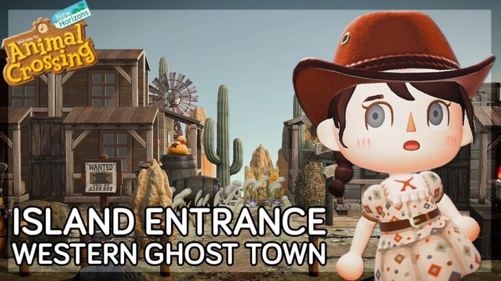Western Ghost Town Entrance 👻🌵 (speed build) // Animal Crossing New Horizons 【あつ森】