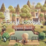 灯台が見える自然の景色と小さなすずらん畑 | forest lookout Spaces Speed Build Animal Crossing New Horizons あつ森